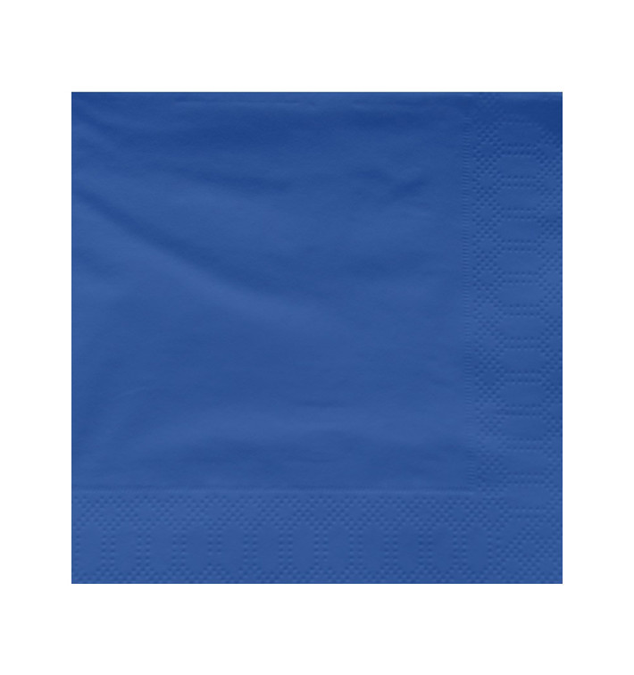 Servilleta de Papel Cenefa 30x30cm Azul 2 Capas (100 Uds)