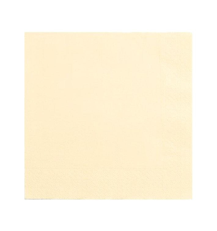 Servilleta Papel Crema 2C Punta-Punta 33x33cm (50 Uds)