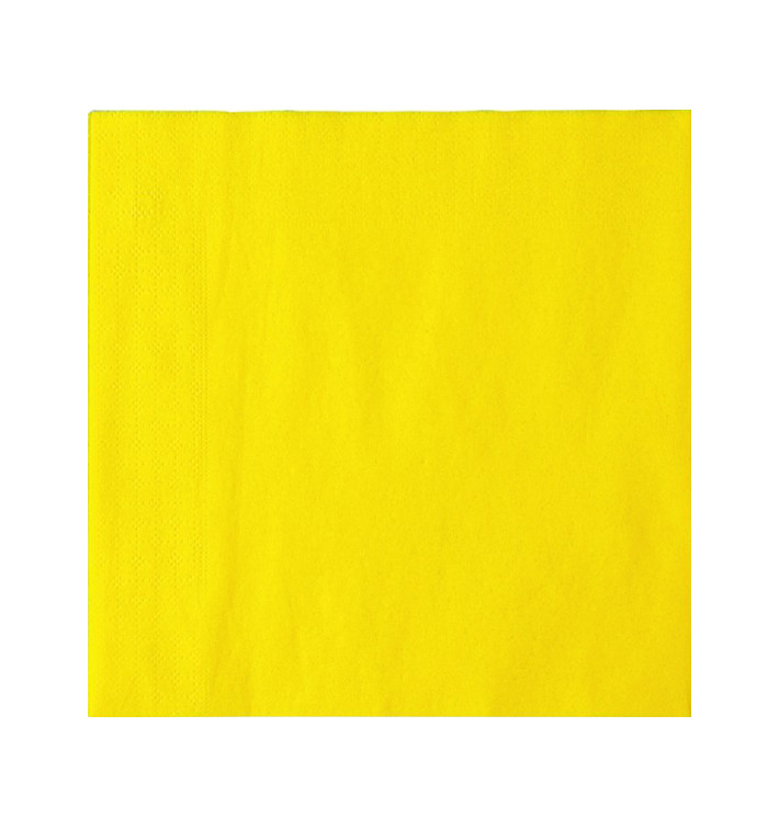 Servilleta Papel Amarillo 2C Punta-Punta 33x33cm (50 Uds)