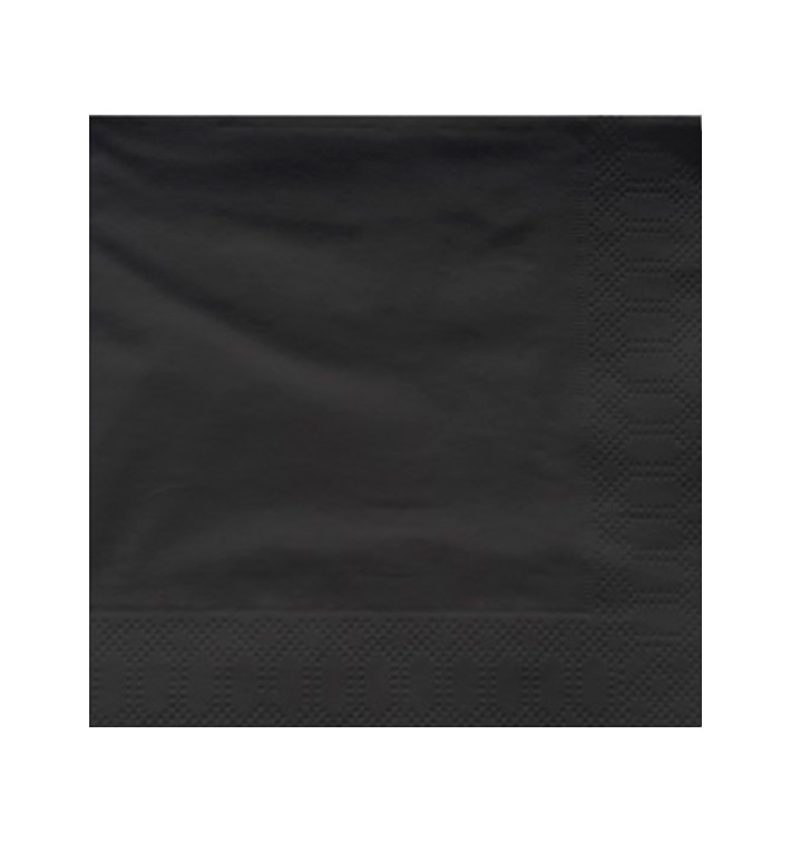 Servilleta Papel Cenefa Negra 40x40cm (1200 Uds)