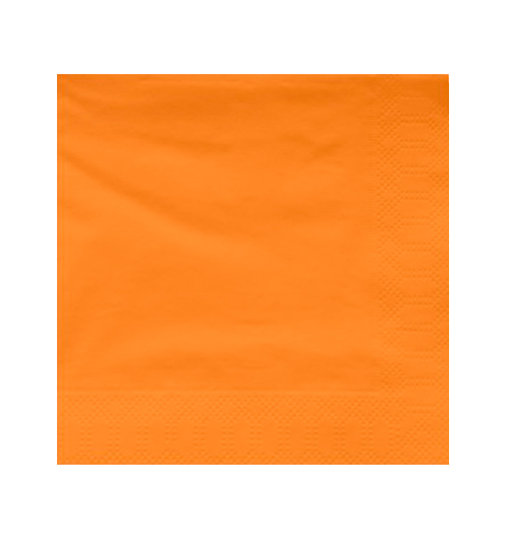 Servilleta Papel Cenefa Naranja 40x40cm (50 Uds)