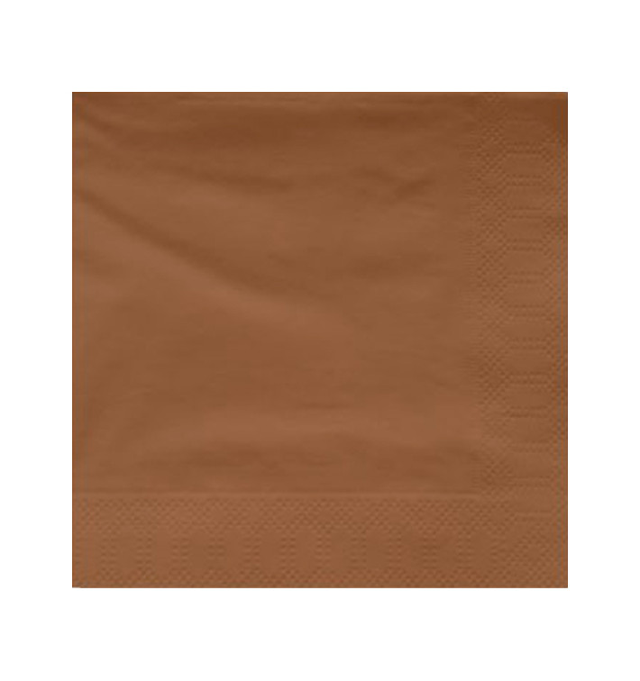 Servilleta Papel Cenefa Marrón 40x40cm (50 Uds)