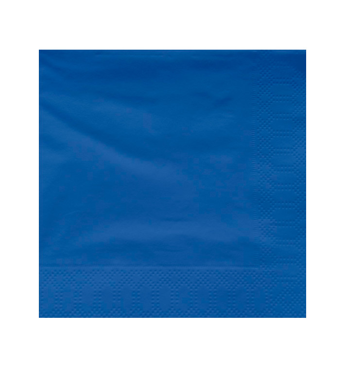 Servilleta Papel Cenefa Azul 40x40cm (50 Uds)