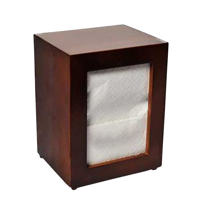 Dispensador Servilletero de Madera 17x17cm (1 Uds)