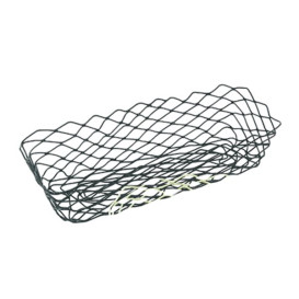 Cesta Rectangular de Acero Negro 275x142x85mm (1 Ud)