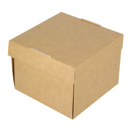 Caja Hamburguesa Gourmet Kraft 13x13x10cm (25 Uds)