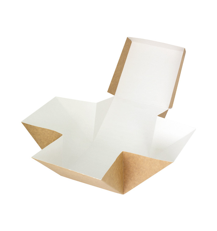 Caja Hamburguesa Gourmet Kraft 13x13x13cm (25 Uds)
