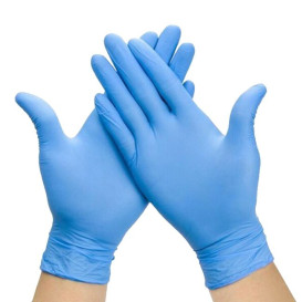Guantes de Nitrilo Sin Talco Azul Talla M AQL 1.5 (100 Uds)