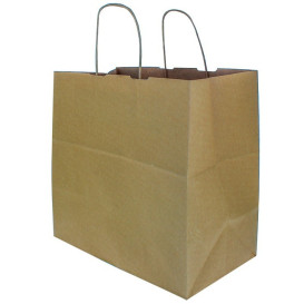 Bolsa Papel Kraft con Asas 115g/m² 31+20x32cm (200 Uds)