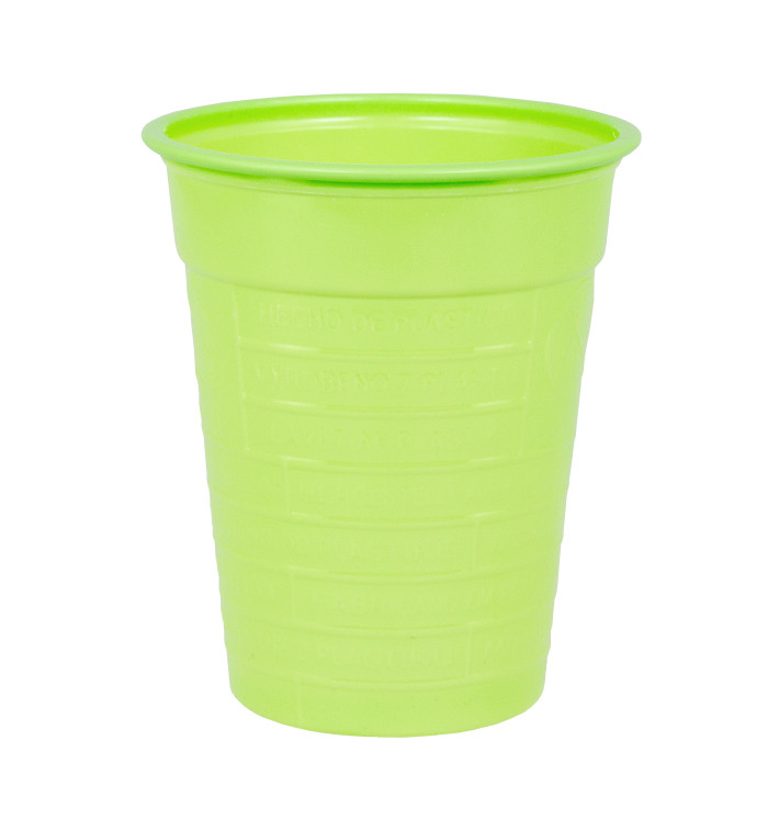 Vaso de Plastico PS Verde Lima 200ml Ø7cm (50 Uds) Vaso de Plastico PS Verde Lima 200ml Ø7cm (50 Uds)