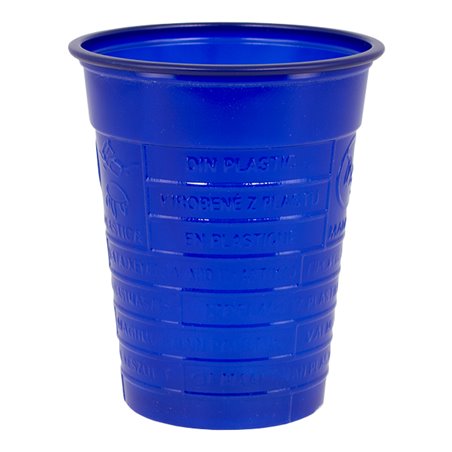Vaso de Plástico PS Azul Oscuro 200ml Ø7cm (1.500 Uds)