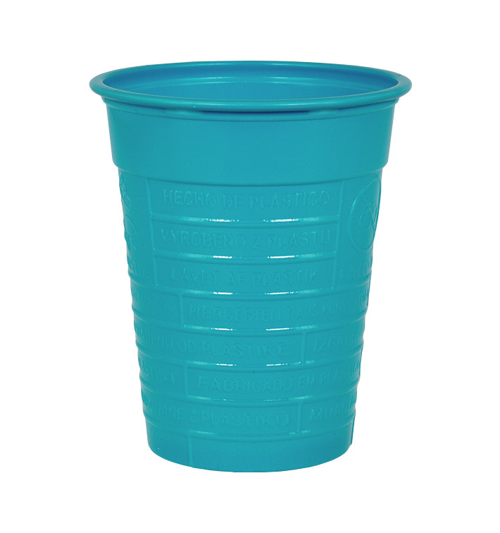 Vaso de Plastico PS Turquesa 200ml Ø7cm (50 Uds)