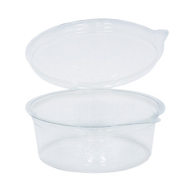 Tarrina Redonda Bisagra APET Transparente 250ml Ø120mm (40 Uds)