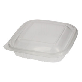 Tarrina Cuadrada Tapa Bisagra PP 250ml (900 Uds)