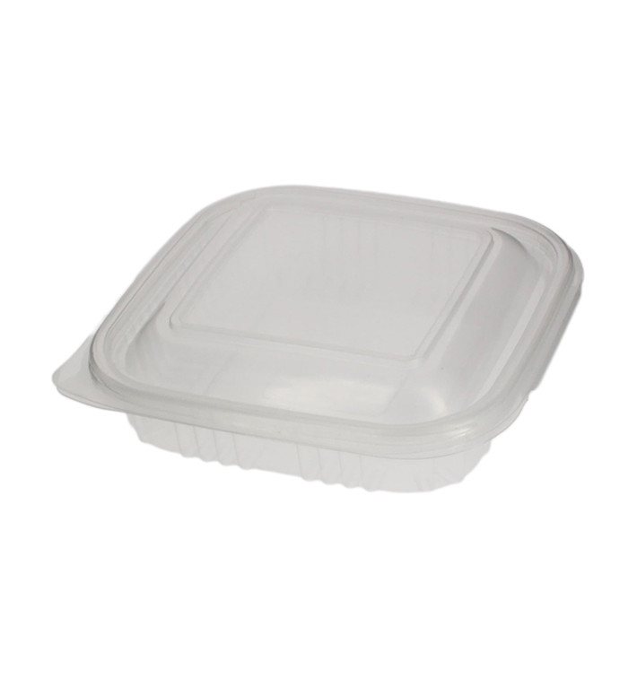 Tarrina Cuadrada Tapa Bisagra PP 250ml (900 Uds)