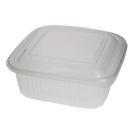 Tarrina Cuadrada Tapa Bisagra PP 1000ml (500 Uds)