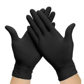 Guantes de Nitrilo Sin Talco Negro Talla S AQL 1.5 (1000 Uds)