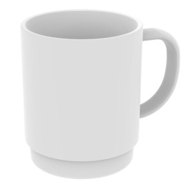 Taza Reutilizable SAN "Chocolate" Blanco 310ml (1 Uds)