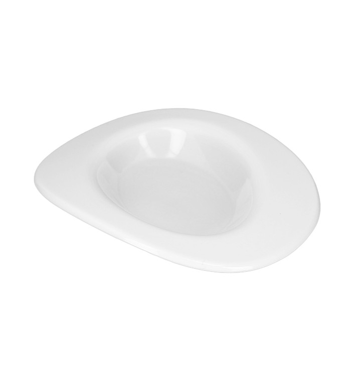 Plato Degustación Durable SAN "Ellipse" Blanco 10ml (6 Uds)
