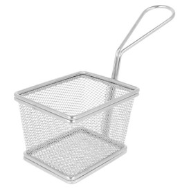 Mini Freidora para Presentación Acero 10x9x6cm (1 Ud)