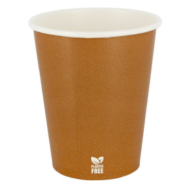 Vaso Cartón Plastic Free 8 Oz/240ml "Caramelo" Ø8cm (50 Uds)