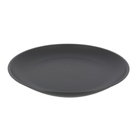 Plato Reutilizable Durable PP Mineral Antracita Ø23,5cm (6 Uds)