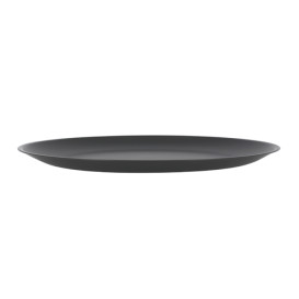 Plato Reutilizable Durable PP Mineral Antracita Ø23,5cm (54 Uds)