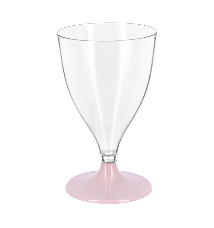 Copa Reutilizable PS Agua/Vino Pie Rosa 200ml 2P (48 Uds)