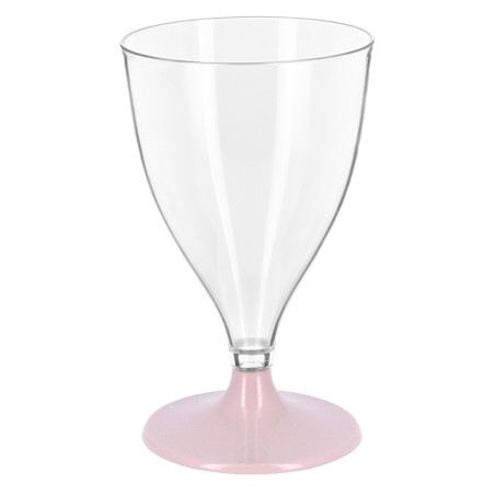 Copa Reutilizable Durable PS Pie Rosa Vino 200ml 2P (48 Uds)