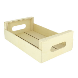 Caja Presentación con Asas Madera 25x15x7,5cm (1 Ud)