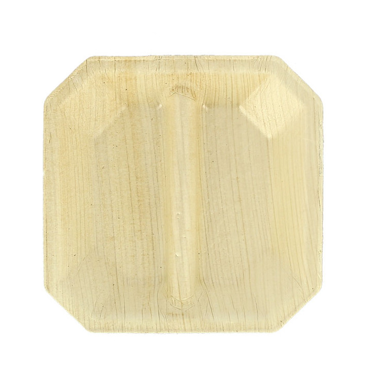 Mini Plato Cuadrado Hoja de Palma 2C 10x10cm (100 Uds)