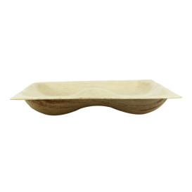 Plato Cuadrado Hoja de Palma 4C 20,5X20,5cm (100 Uds)
