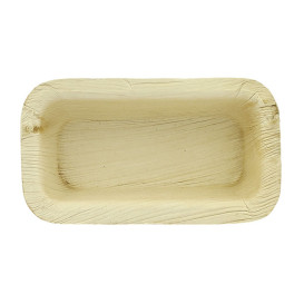 Bol Rectangular de Hoja de Palma 12,8x6,4cm (200 Uds)