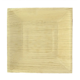 Plato Cuadrado Hoja de Palma 16,5x16,5cm (6 Uds)