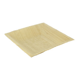 Plato Cuadrado Hoja de Palma 16,5x16,5cm (6 Uds)