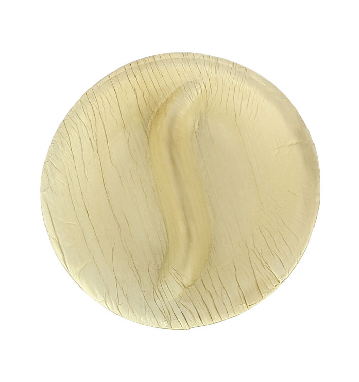 Mini Plato Redondo Hoja de Palma 2C 9x8cm (10 Uds)