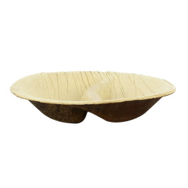 Mini Plato Redondo Hoja de Palma 2C 9x8cm (10 Uds)