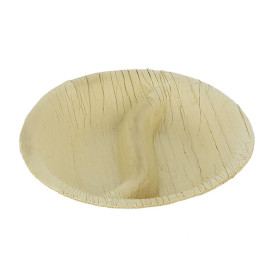 Mini Plato Redondo Hoja de Palma 2C 9x8cm (10 Uds)