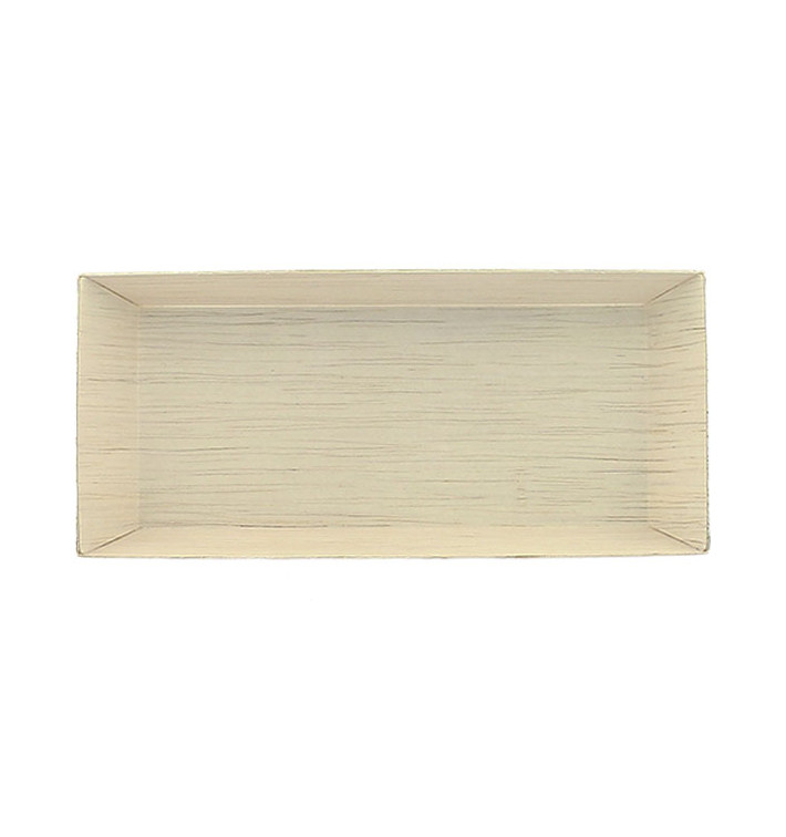 Bandeja de Madera 21,5x8,5x2,8cm 350ml (25 Uds)
