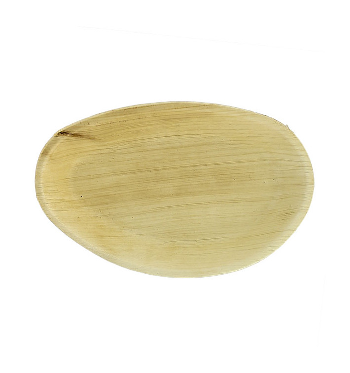 Plato Ovalado Hoja de Palma 19x12cm (10 Uds)
