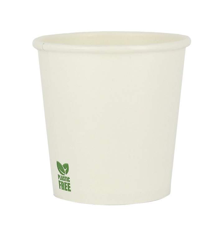 Vaso Cartón Plastic Free 4 Oz/120ml Blanco Ø6,2cm (1.000 Uds)