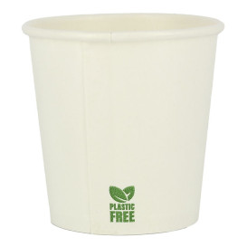 Vaso Cartón Plastic Free 4 Oz/120ml Blanco Ø6,2cm (1.000 Uds)