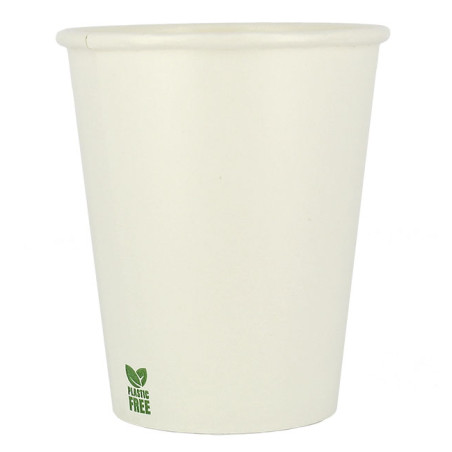 Vaso Cartón Plastic Free 8 Oz/240ml Blanco Ø8,0cm (50 Uds)