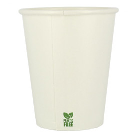 Vaso Cartón Plastic Free 8 Oz/240ml Blanco Ø8cm (50 Uds)