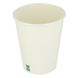Vaso Cartón Plastic Free 8 Oz/240ml Blanco Ø8cm (1.000 Uds)