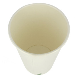 Vaso Cartón Plastic Free 16 Oz/480ml Blanco Ø9cm (50 Uds)