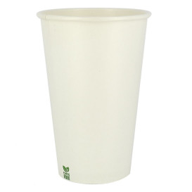 Vaso Cartón Plastic Free 16 Oz/480ml Blanco Ø9cm (1.000 Uds)