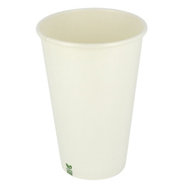 Vaso Cartón Plastic Free 16 Oz/480ml Blanco Ø9cm (1.000 Uds)