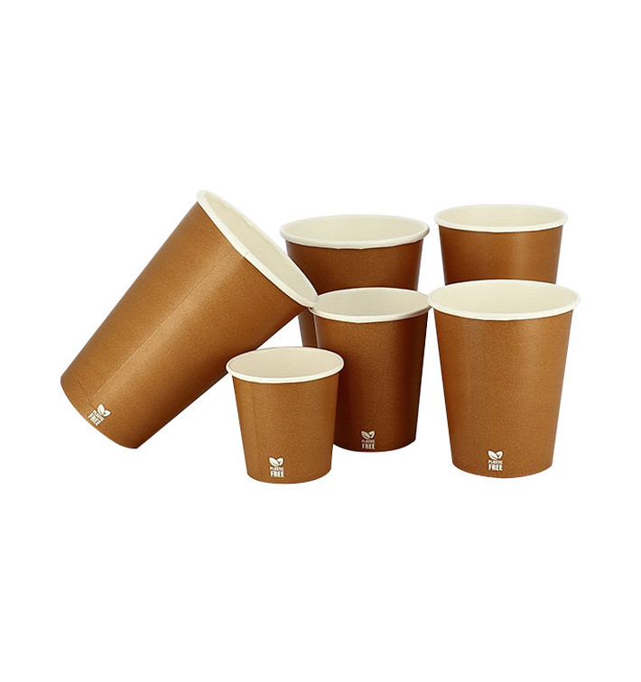Vasos de cartón plastic free