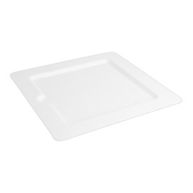 Plato Hendidura Caña de Azucar Blanco 200x200mm (50 Uds)
